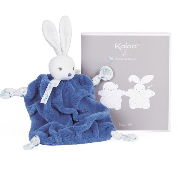 Kaloo Brand New  Ocean Blue Rabbit Doudou /Lovey/Security blanket for Baby 0+ - Picture 1 of 8